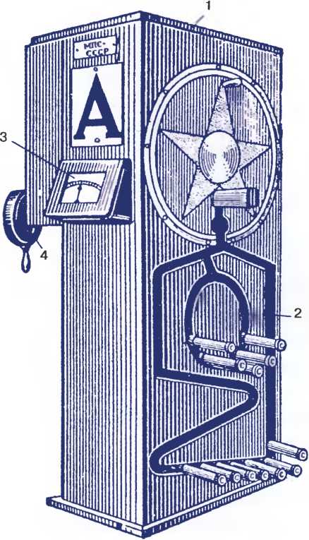 Общий вид электрожезлового аппарата системы Д. С. Трегера