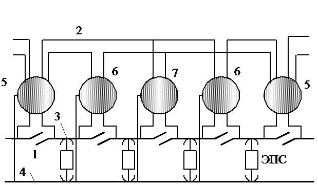 Схема питания тяговых подстанций от двухцепных линий электропередач 