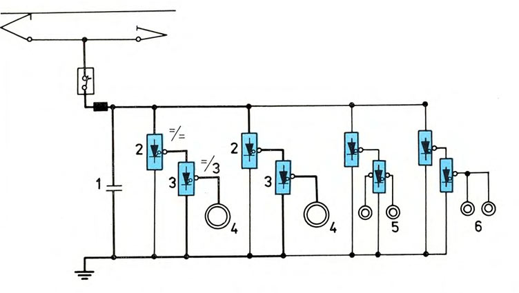 схема соединения электровоза для постоянного тока с асинхронными тяговыми двигателями