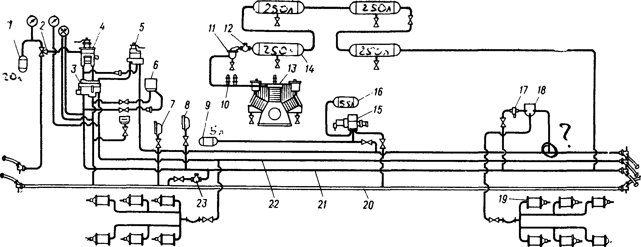 Схема тормозного оборудования тепловоза 2ТЭ116