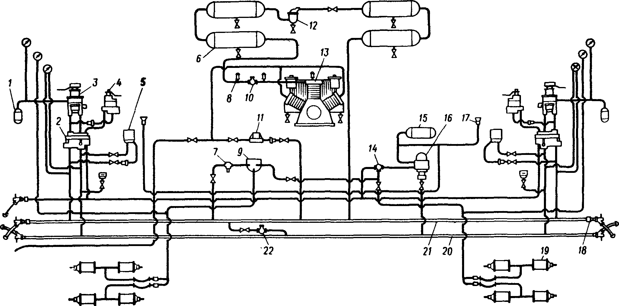 Схема тормозного оборудования тепловоза ТЭП60