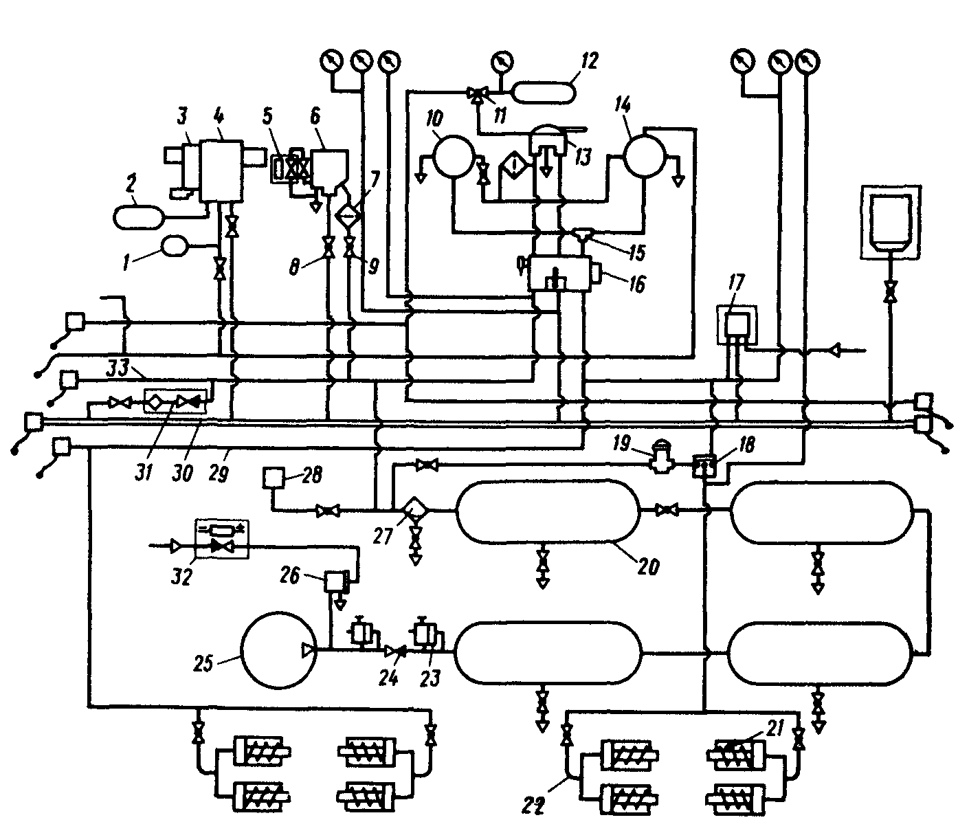 Схема автоматического тормоза тепловоза ТЭМ7
