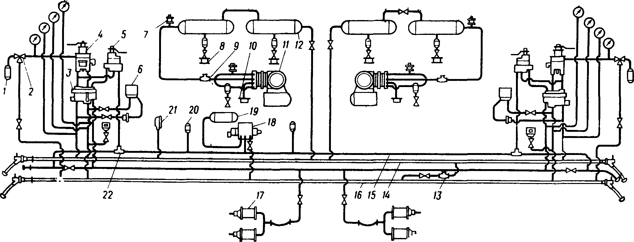 Схема тормозного оборудования электровоза ВЛ60К