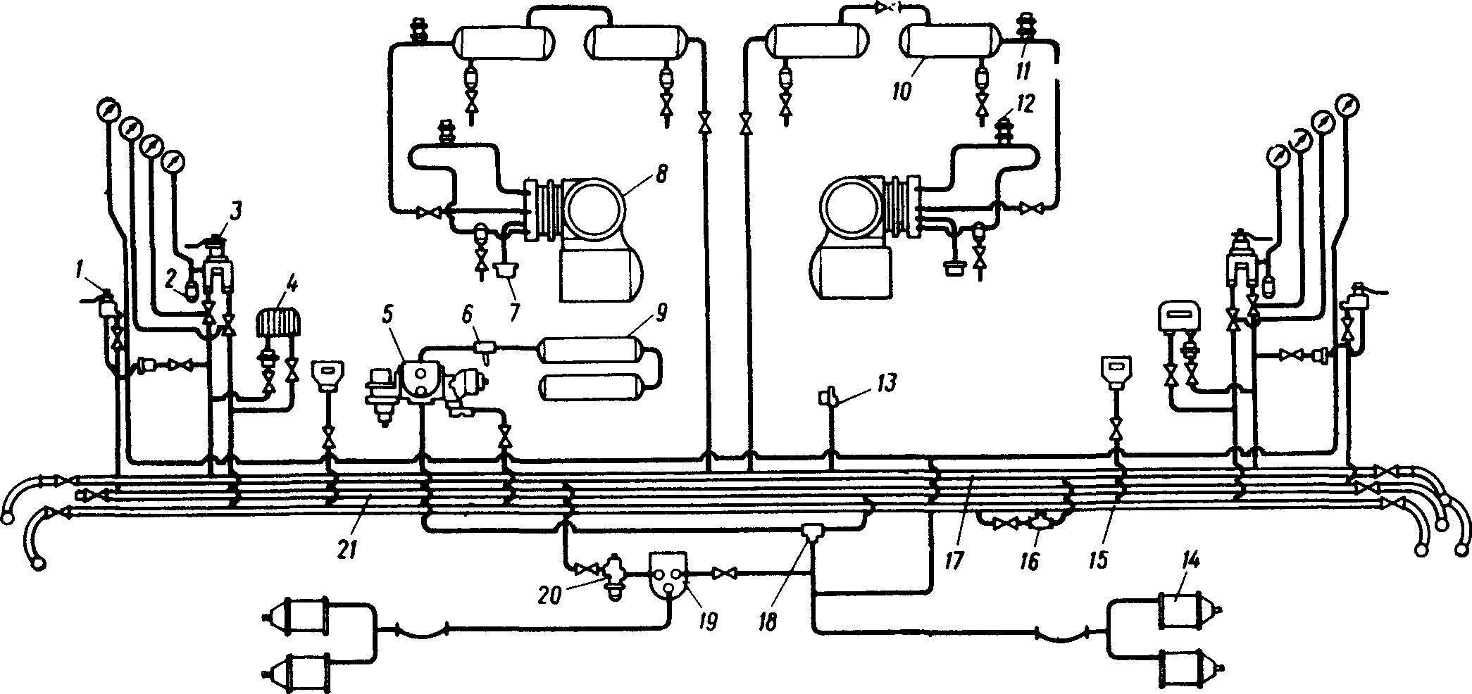 Схема тормозного оборудования электровоза ВЛ60
