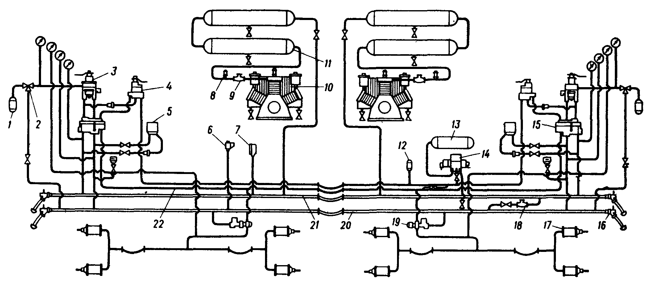 Схема тормозного оборудования электровоза ВЛ8