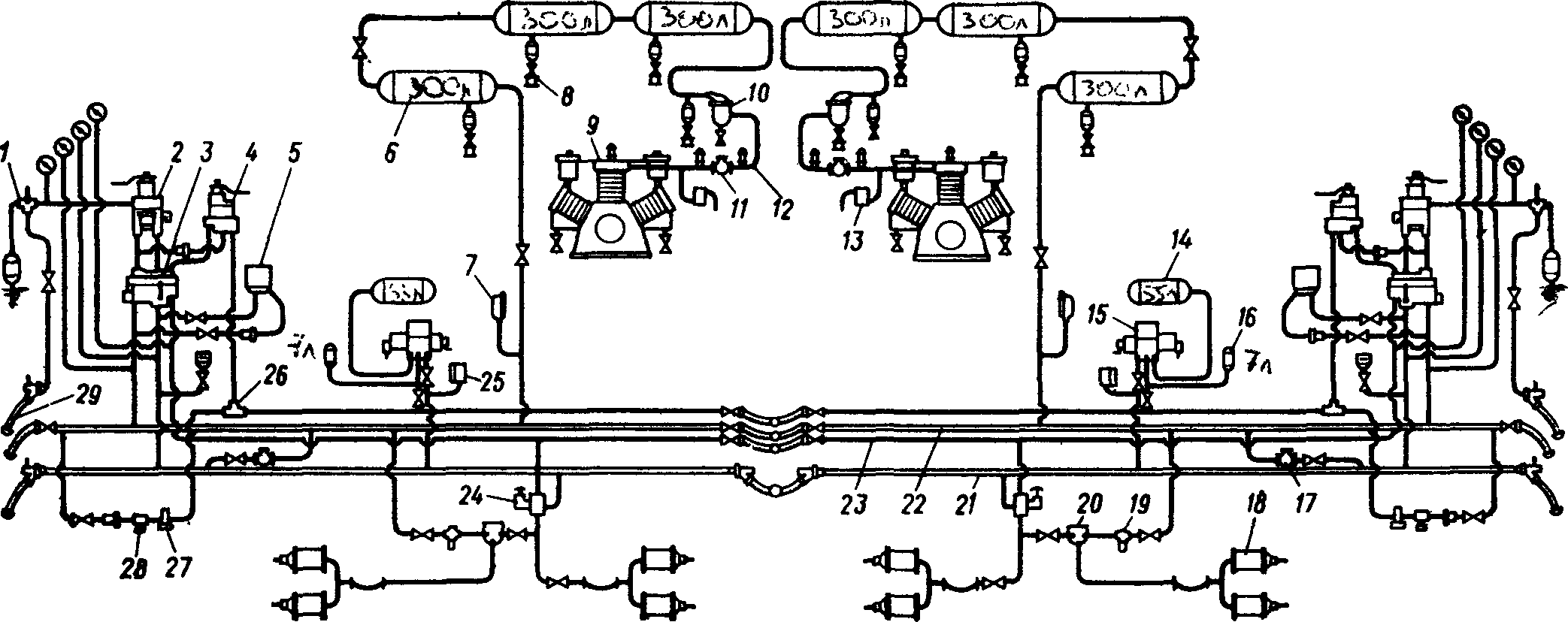 Схема тормозного оборудования электровоза ВЛ80