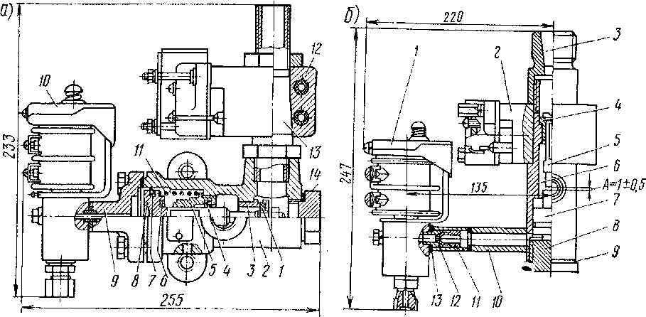 Клапан продувки КП-100-03 (а) и КП-110 (6)