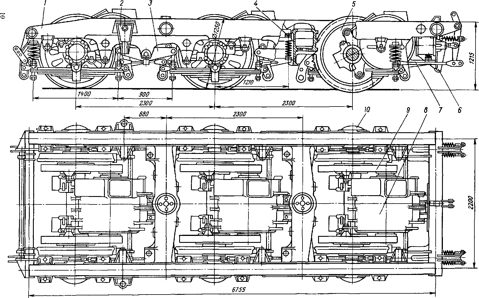 Тележка электровозов ВЛ60" и ВЛ60"