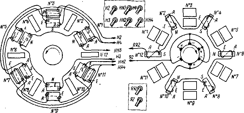Схема соединения обмоток генератора НБ-429А (НБ-436А)