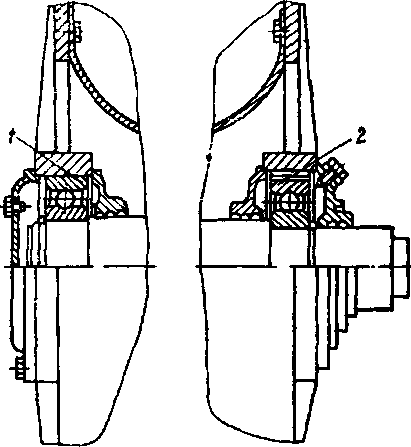 Подшипниковые узлы расщепителя фаз НБ-455А I и 2- шариковые подшипники № 317